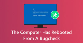 O computador foi reiniciado a partir de uma verificação de bug