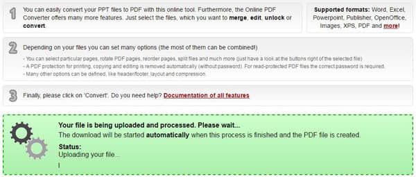 Converter PPT para arquivo PDF