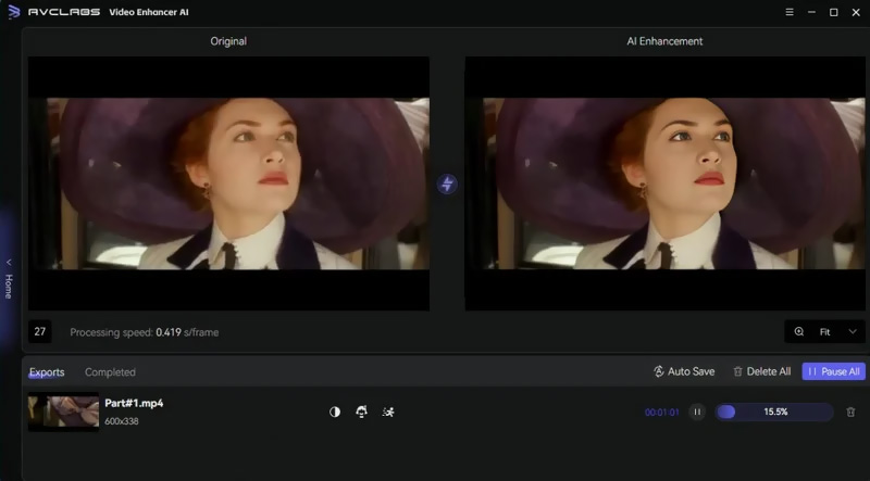 Avclabs Video Enhancer AI Restauração de vídeos antigos