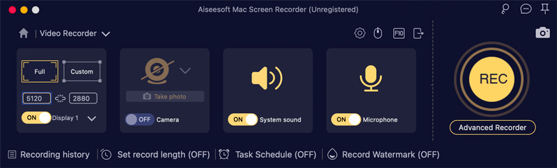 Ativar som do sistema Microfone MAC SR