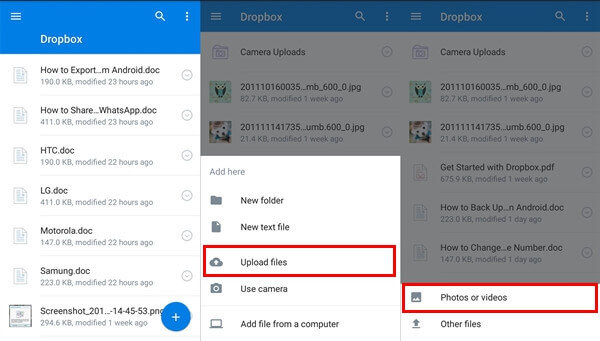 Fazer backup de fotos com o Dropbox