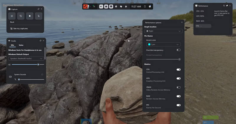 Barra de jogos do Windows