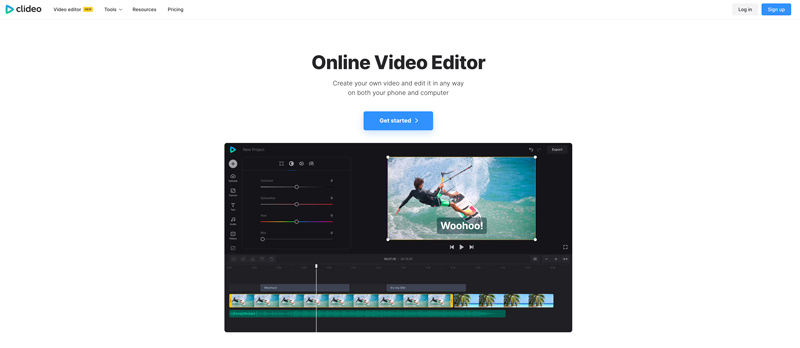 Editor de vídeo on-line Clideo