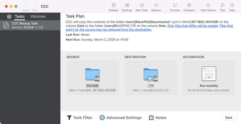 Use o Carbon Copy Cloner para fazer backup