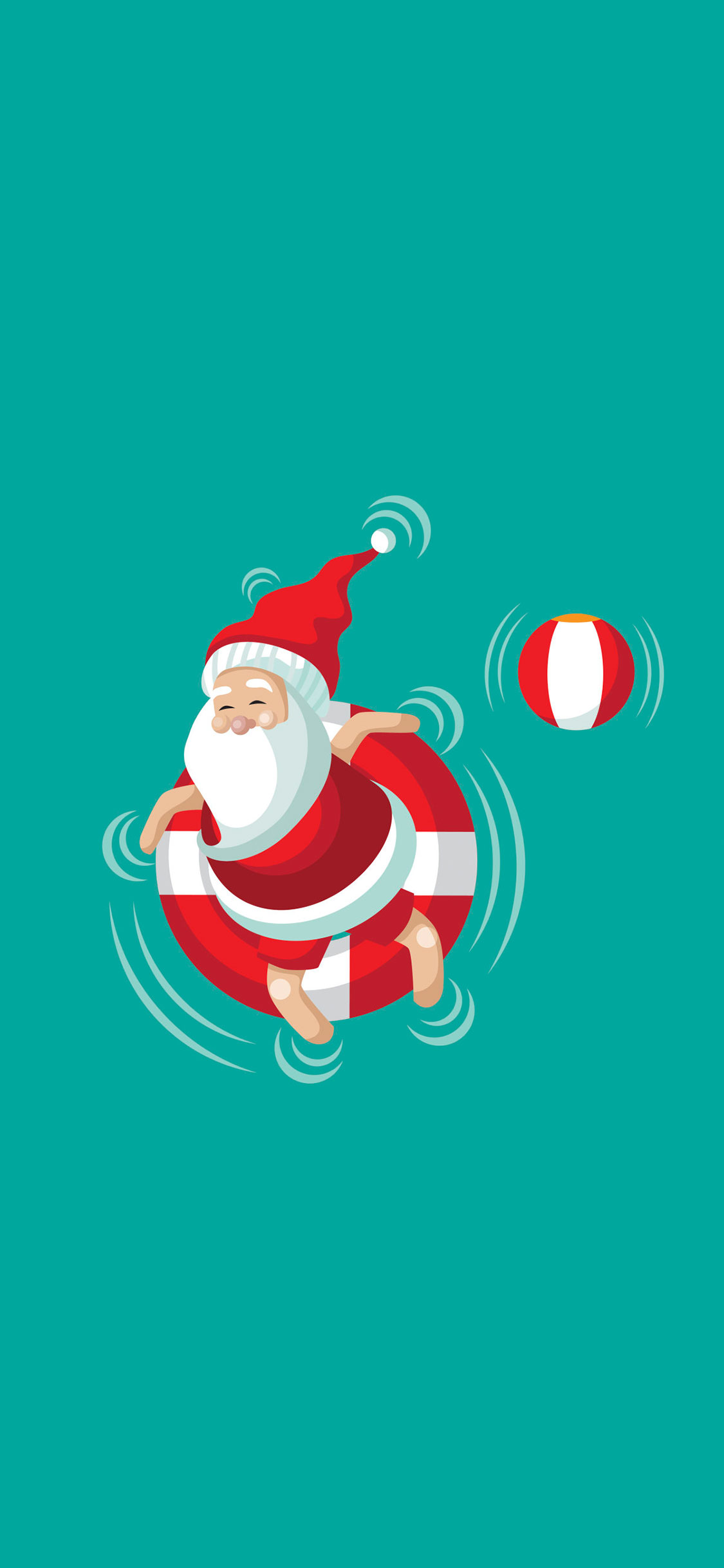 Papai Noel vermelho com fundo verde.jpg