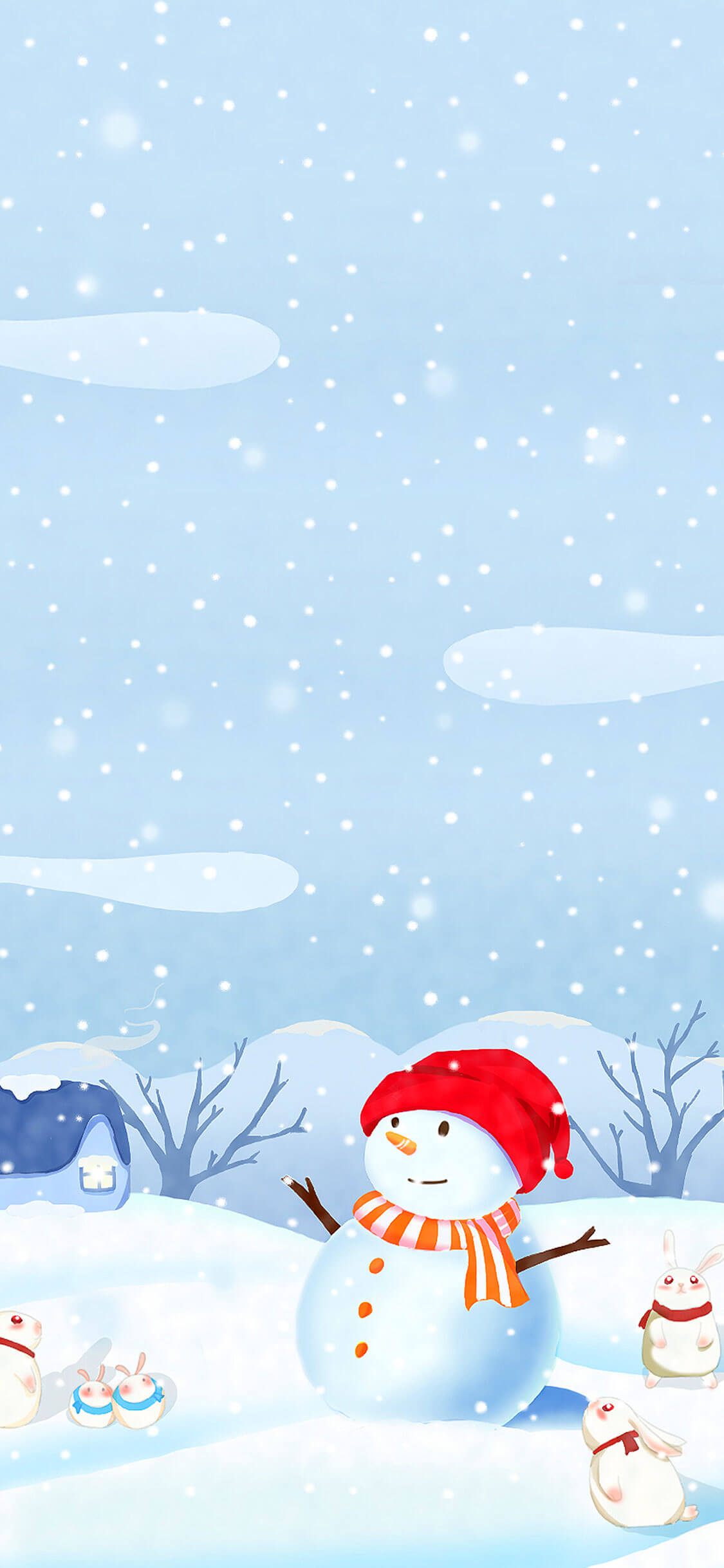 Boneco de neve dos desenhos animados