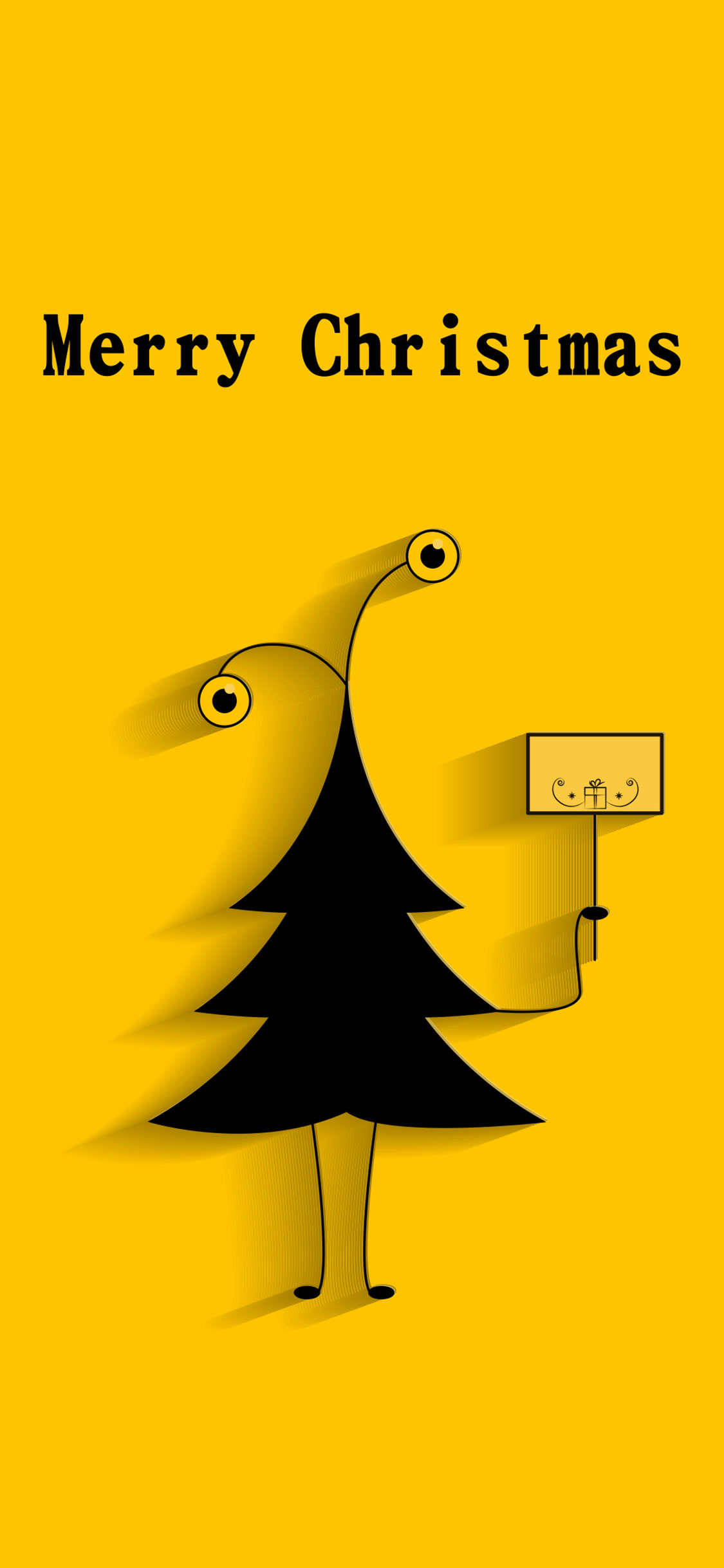 Árvore de Natal em Yellobackground