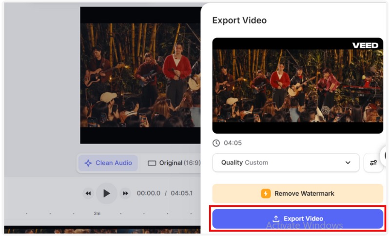 Exportar vídeo para salvar