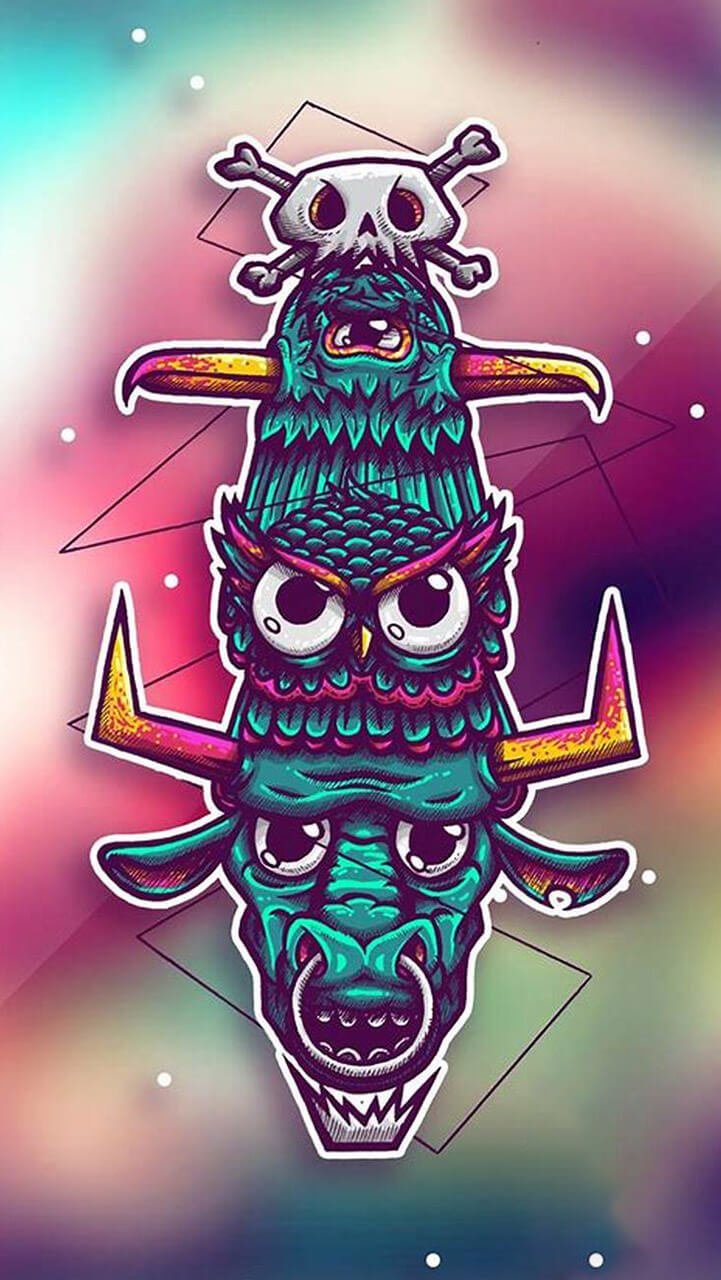 totem colorido