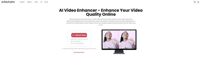 O que é o Cutout Pro AI Video Enhancer