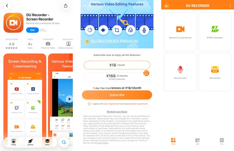 Baixe o aplicativo Open Du Screen Recorder.
