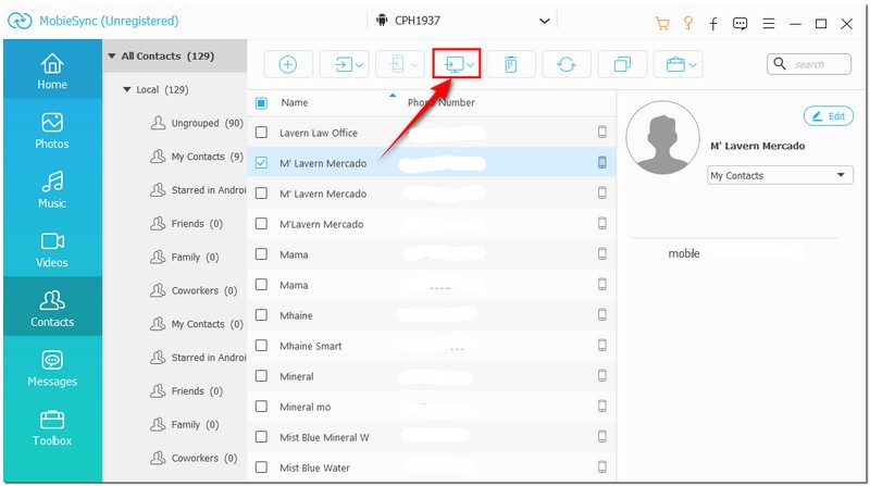Clique em Exportar para PC