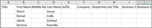 Exportar contatos do Outlook para o Excel