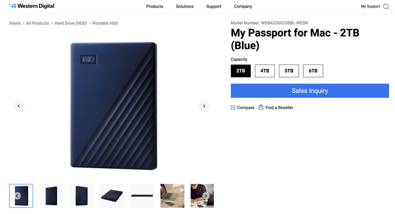 Disco rígido externo WD MY Passport para Mac