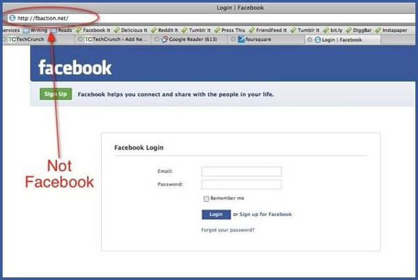 Facebook falso