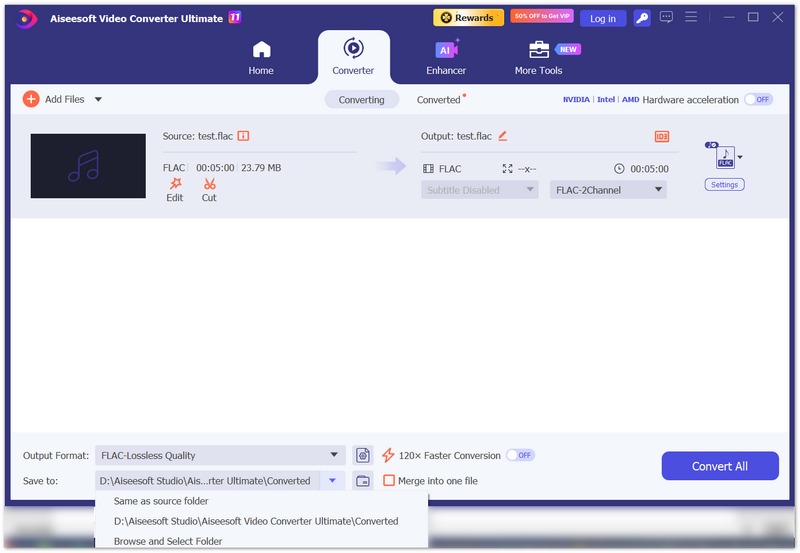 Converter arquivo FLAC