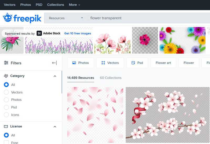 Fundo Transparente Flor Freepik