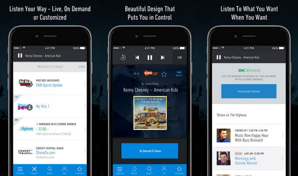 Aplicativo de Rádio SiriusXM