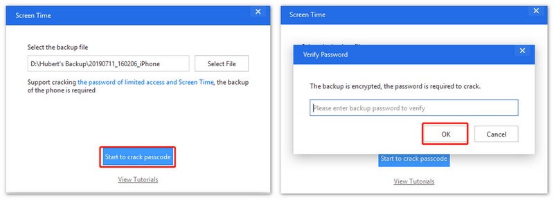 Quebrar senha e inserir senha de backup