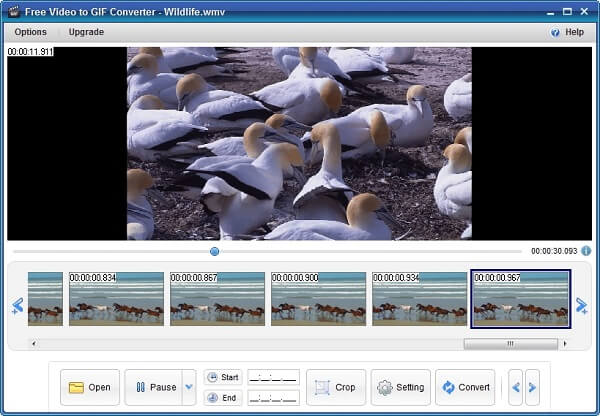 Conversor video livre ao GIF