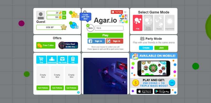 Jogos desbloqueados Agar Io