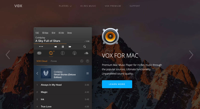 VOX Music Player para Mac