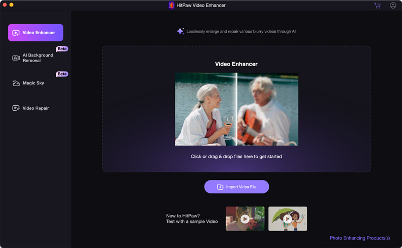 Abra o Hitpaw Video Enhancer para Mac