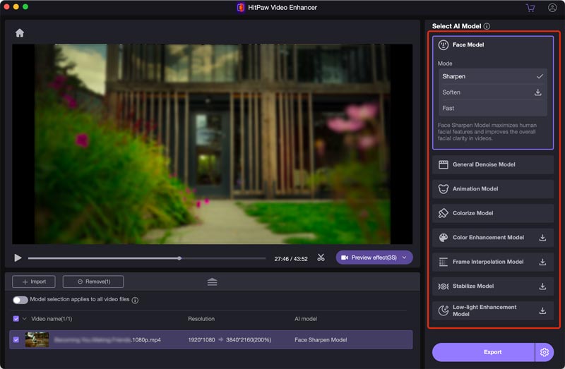 Use o Hitpaw Video Enhancer no Mac