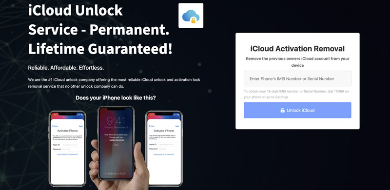 Serviço de desbloqueio online do Cellunlocks icloud