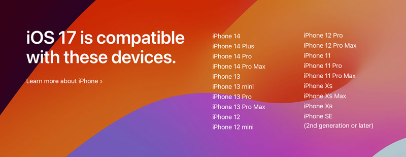 iPhones compatíveis com iOS 18