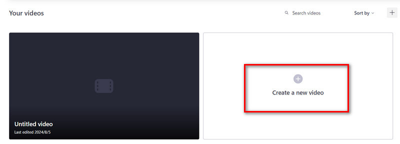 Clipchamp Adicionar vídeo