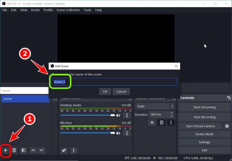 Gravação de tela do OBS Studio