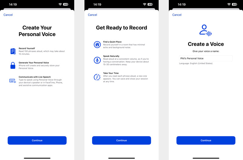 Crie sua voz pessoal no iPhone iOS 17