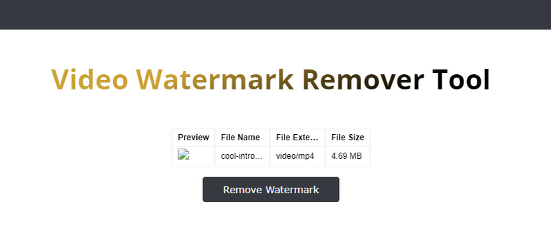 Interface do removedor de marca d'água