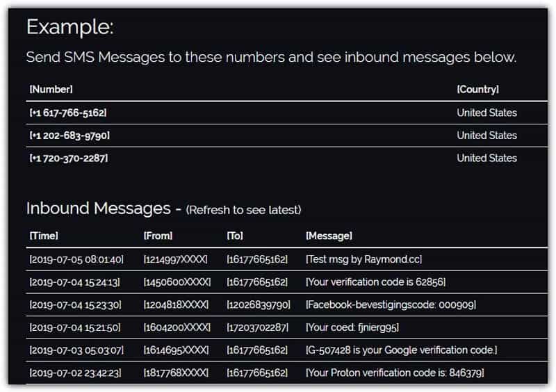 verificação por sms