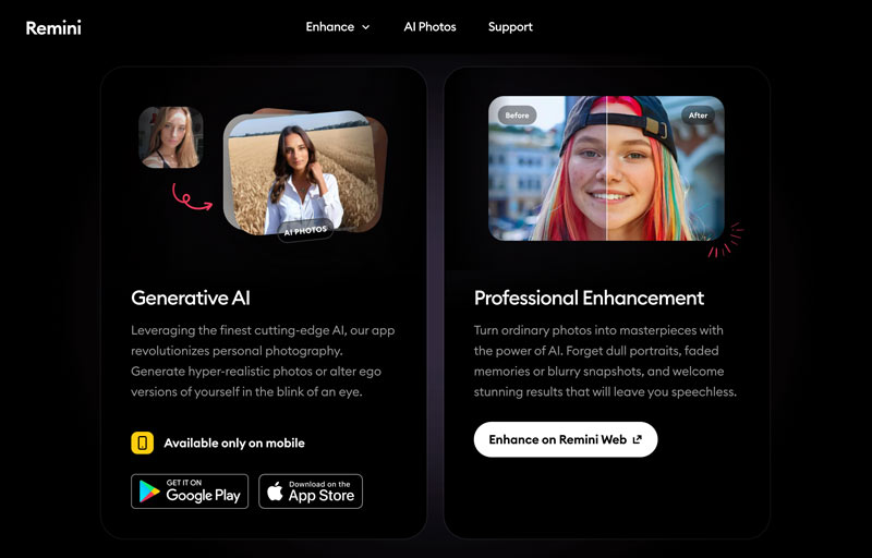Remini Ai Video Enhancer Web Mobile