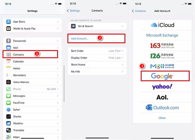 Compartilhamento rápido de dados do Samsung para o iPhone via conta do Google
