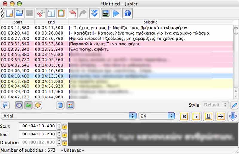 Editor de legendas Jubler