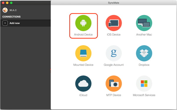 Conecte o dispositivo Android