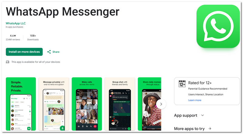 Aplicativo de mensagens de texto WhatsApp