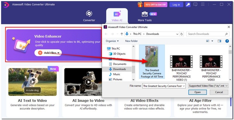 Selecione Video Enhancer
