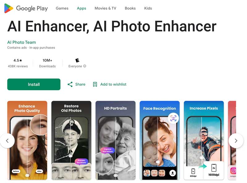 Aprimorador de fotos com IA