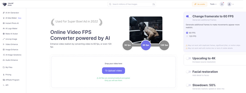 Conversor de vídeo Fps online Neural Love
