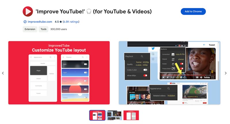 Melhore a extensão do YouTube para Chrome