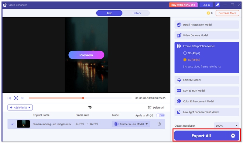 Exportar o vídeo