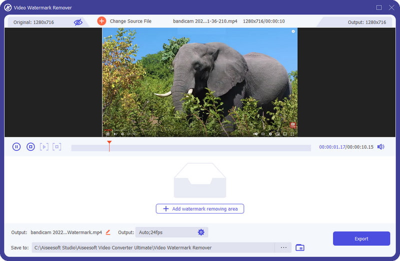 Removedor de marca d'água de vídeo Aiseesoft