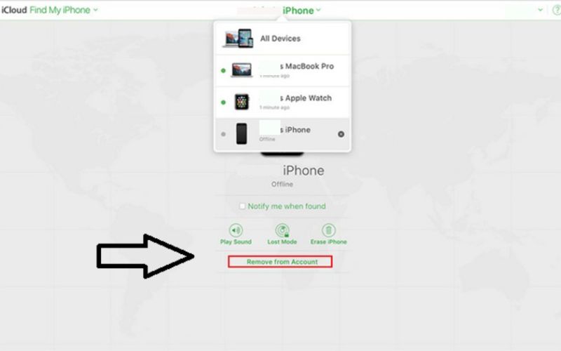 Remover conta via iCloud