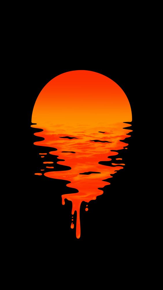 pôr do sol líquido