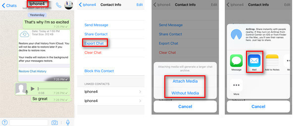 Back up WhatsApp Messages With Mail