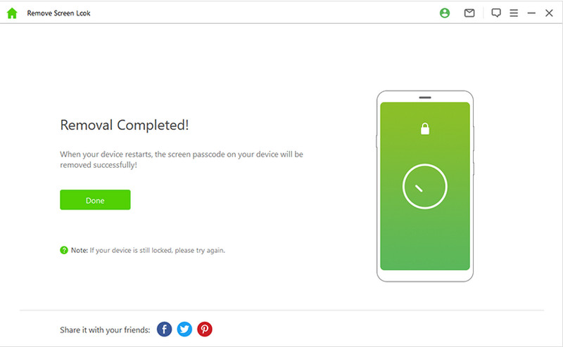 Remoção do Wootechy Idelock Android concluída